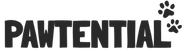 The brand name 'PAWTENTIAL' in bold black lettering with two paw prints above the 'I', shown on a plain white background.