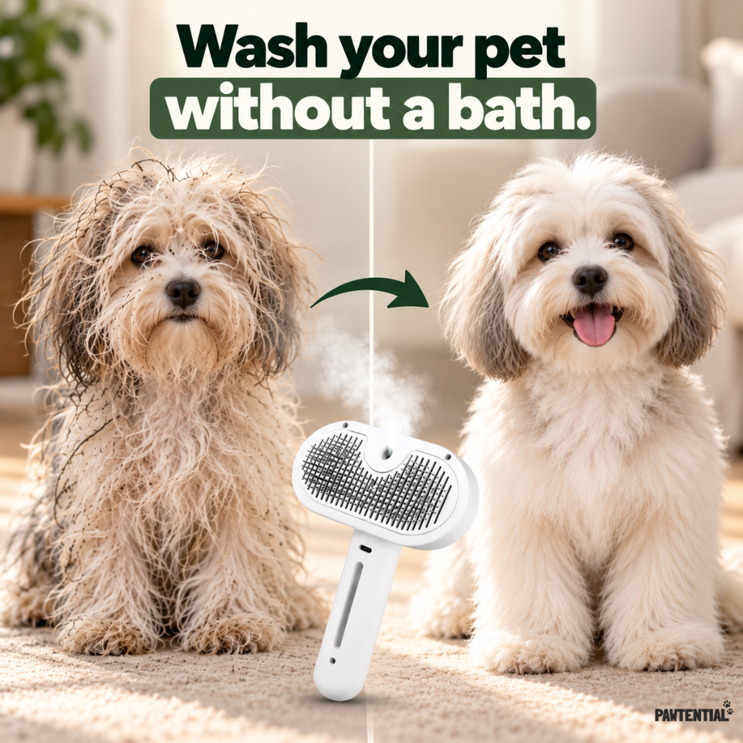 Pawtential™ FurMist Pro – Professional Grooming Brush for Pets