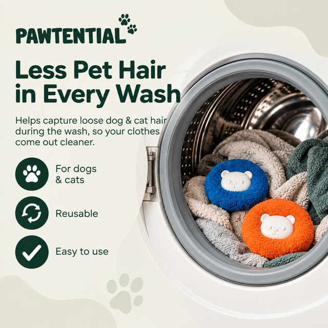 Pawtential™ Laundry Hair Catcher - 10pcs