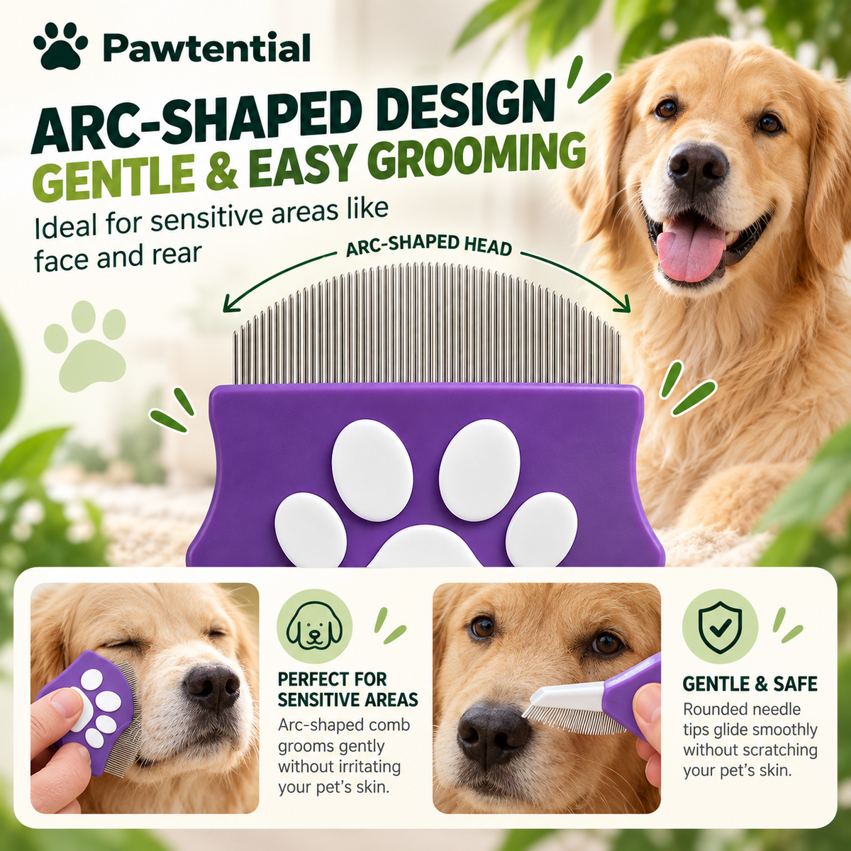 Pawtential™ Face & Flea Comb