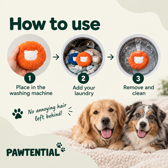 Pawtential™ Laundry Hair Catcher - 10pcs