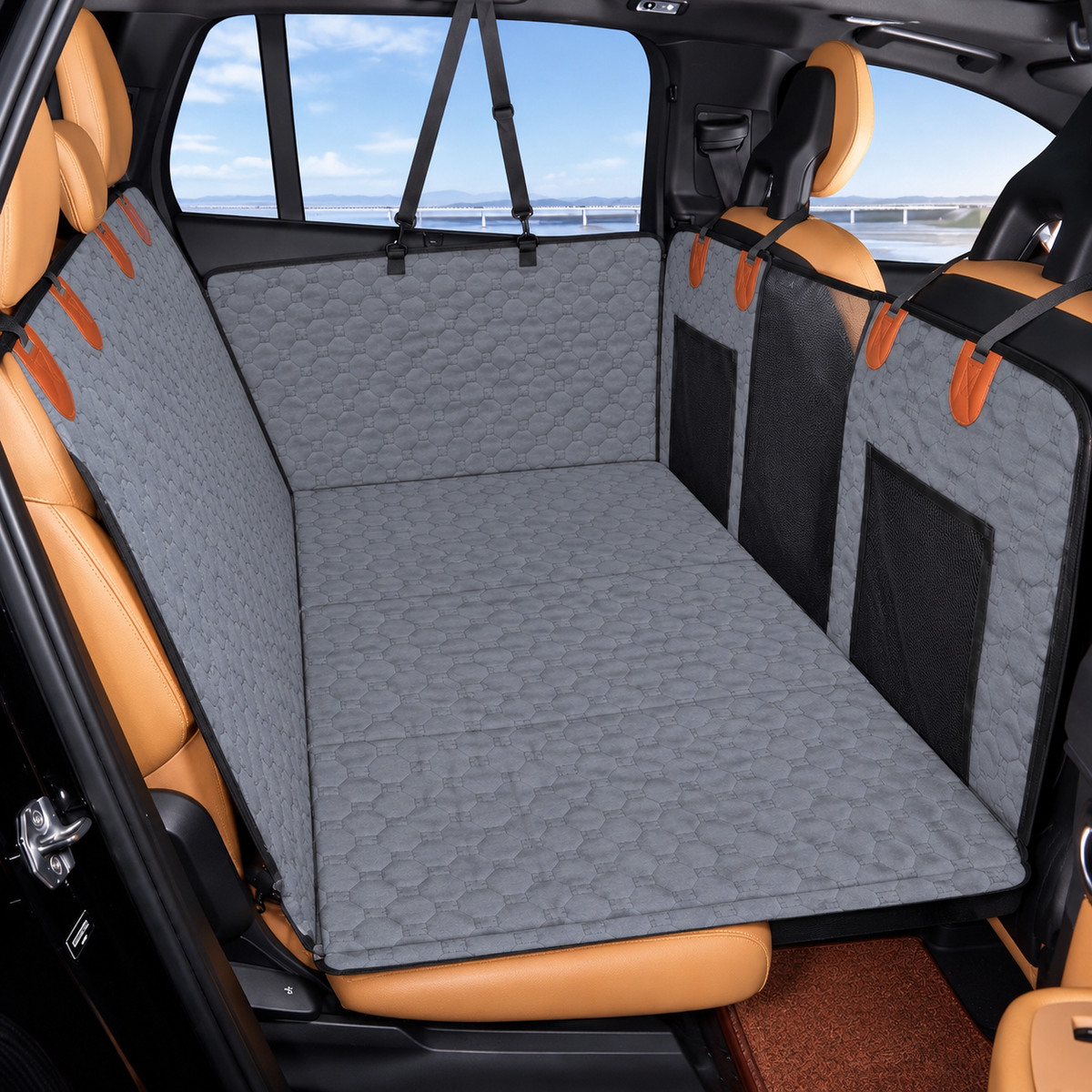 Pawtential™ RoadBase 2.0 – Hard-Bottom Dog Car Seat Protector