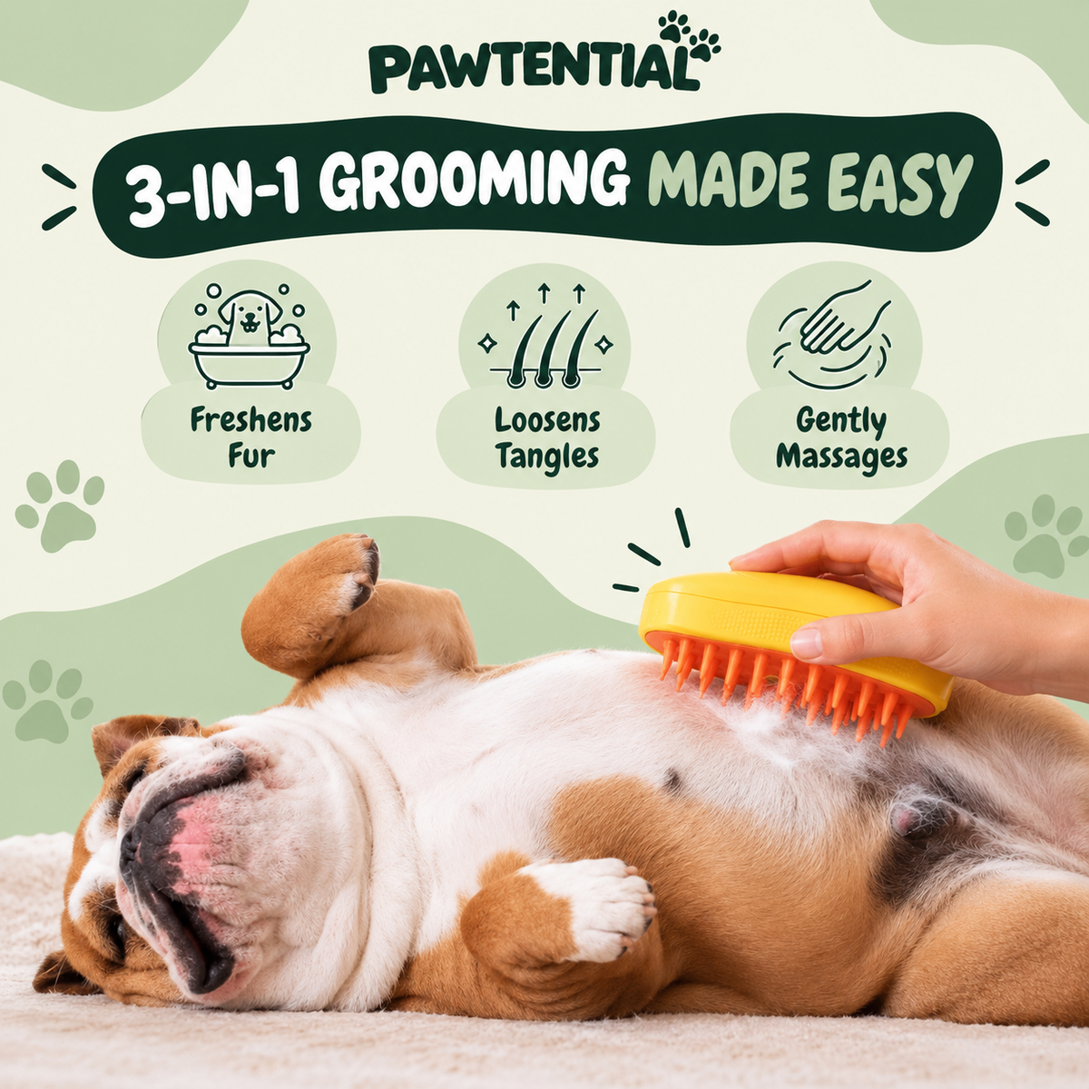 Pawtential™ MistGroom - Pet Grooming Brush