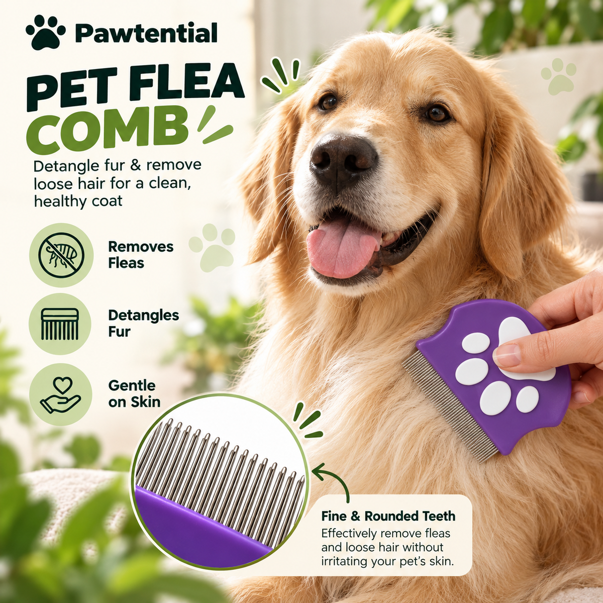 Pawtential™ Face & Flea Comb
