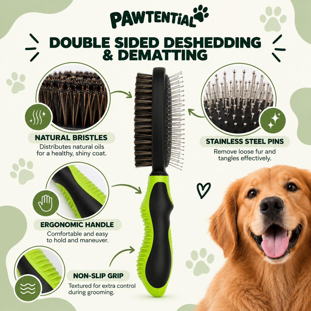Pawtential™ Furcare Grooming Duo - Pet Brush Set