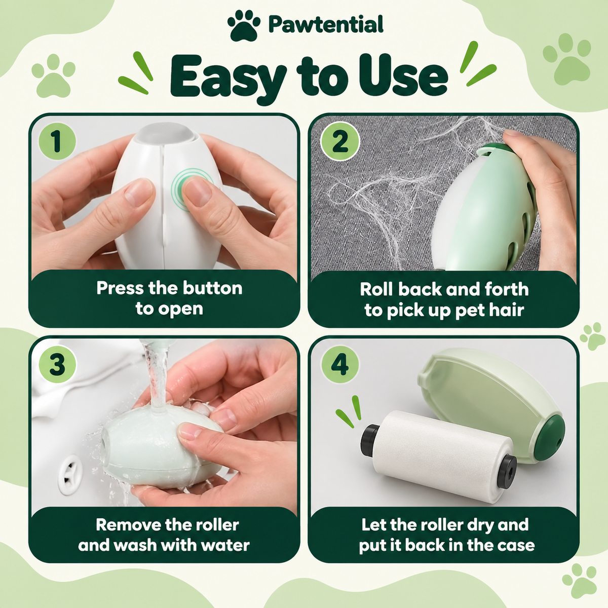 Pawtential™ FurClean Trio – Pet Hair Removal Set