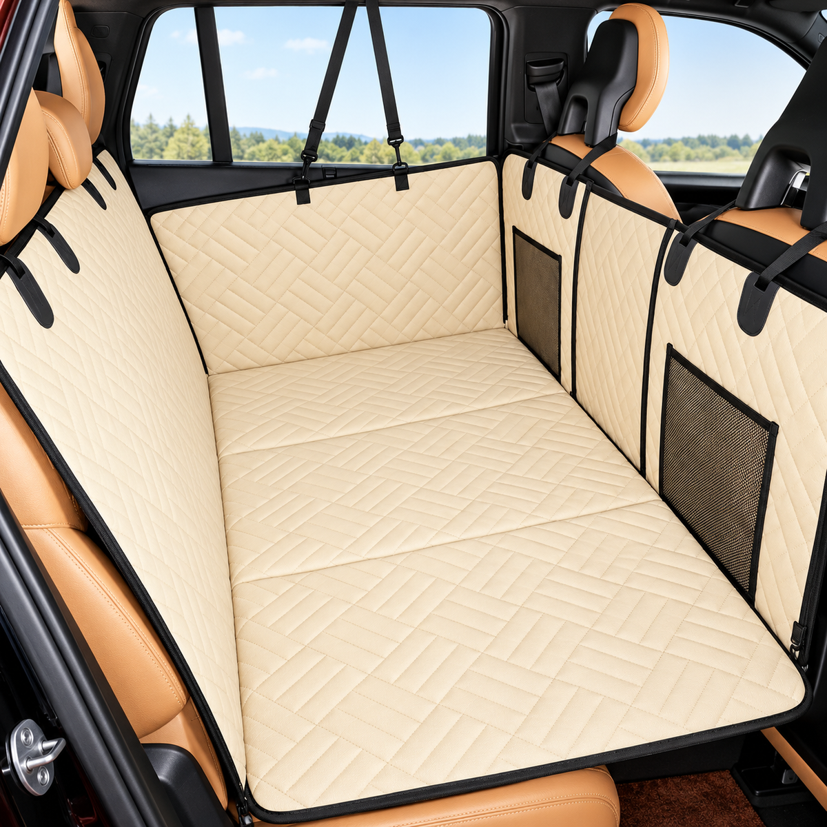 Pawtential™ RoadBase 2.0 – Hard-Bottom Dog Car Seat Protector