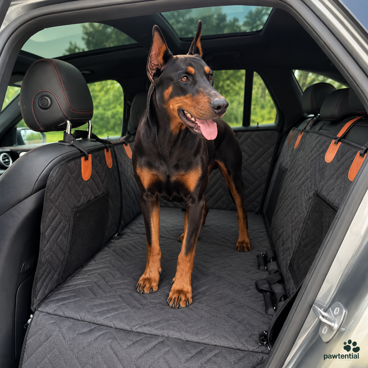Pawtential™ RoadBase 2.0 – Hard-Bottom Dog Car Seat Protector