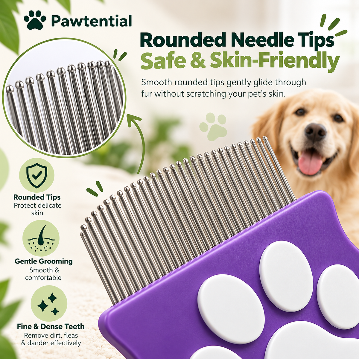 Pawtential™ Face & Flea Comb