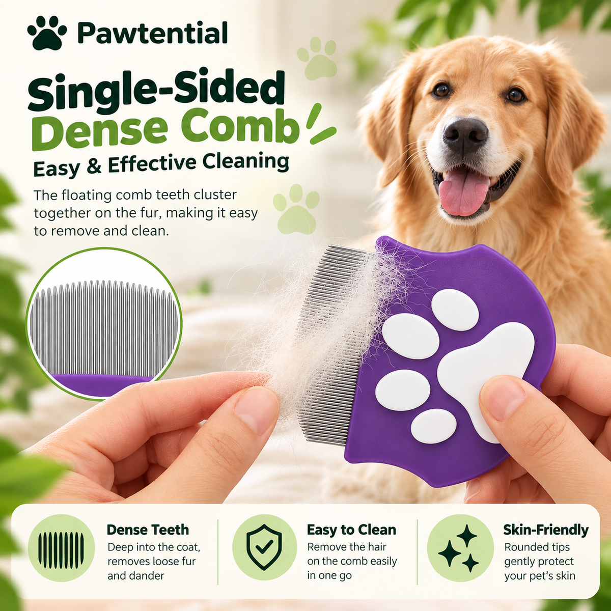 Pawtential™ Face & Flea Comb