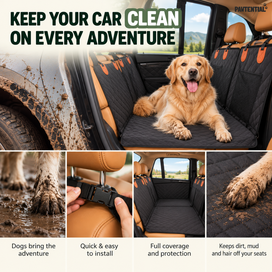 Pawtential™ RoadBase 2.0 – Hard-Bottom Dog Car Seat Protector